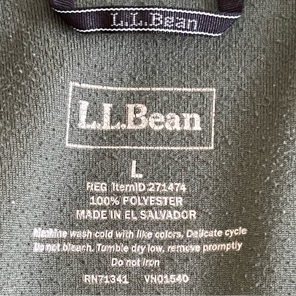 Men’s L.L. Bean's Quick Dry Trail Tee 1/4 Zip w/ Chest Zip Pocket - Picture 5 of 5